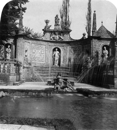 Fuente, Castillo de Hellbrunn, Salzburgo, Austria de Wurthle and Sons