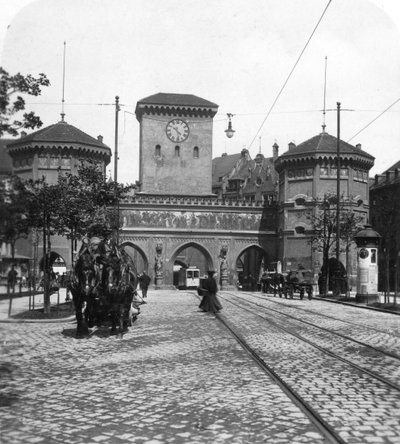 Isartor, Múnich, Alemania, c. 1900 de Wurthle and Sons