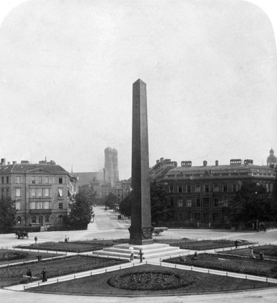 Karolinenplatz, Múnich, Alemania, c1900s de Wurthle and Sons