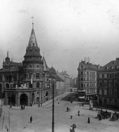 Löwenbräu Keller y Stiglmaierplatz, Múnich, Alemania, c. 1900s de Wurthle and Sons