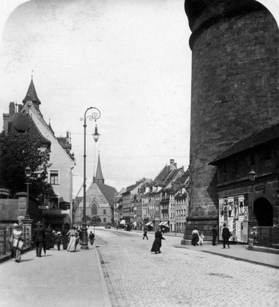 Strassenkarte, Núremberg, Baviera, Alemania, c1900s de Wurthle and Sons