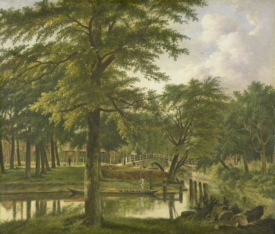 Vista del Nieuwe Gracht cerca del Bolwerk, Haarlem de Wybrand Hendriks (signed by artist)