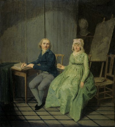 Un pintor con su mujer de Wybrand Hendriks