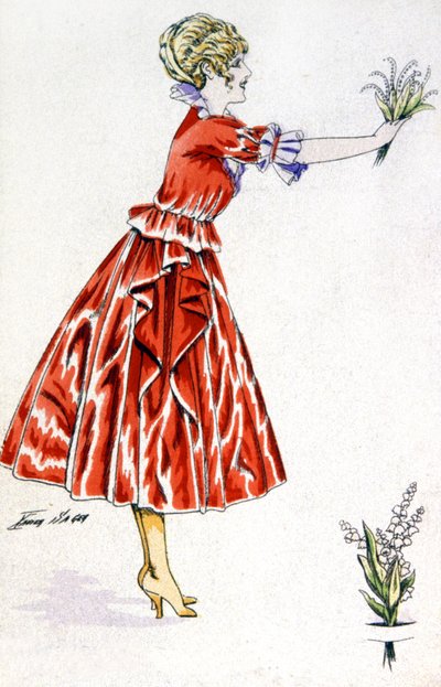 El lirio de los valles para la buena suerte, c. 1930 (tarjeta postal) de Xavier Sager