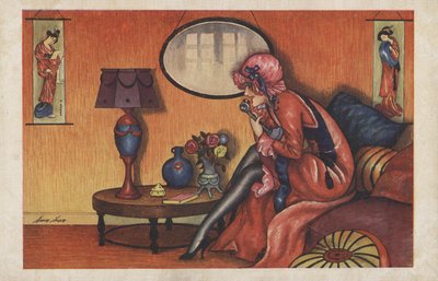Mujer al teléfono de Xavier Sager