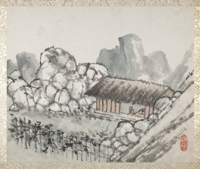 Álbum de paisajes y caligrafía para Liu Songfu de Xugu