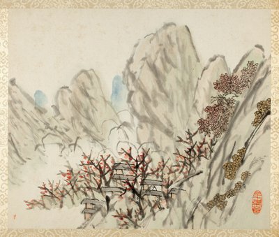 Álbum de paisajes y caligrafía para Liu Songfu de Xugu