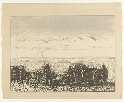 paisaje de guerra sentido fukei de Yamagishi Kazue (signed by artist)