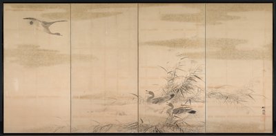 Geese, Reeds, and Water de Yamamoto Baiitsu