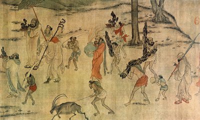 Vasallo trayendo sus tributos a la corte Tang, c.600-673 de Yan Liben (attr. to)