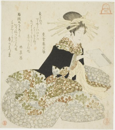 Osaka: Cortesana de Shinmachi, de una serie sin título de las tres capitales de Yashima Gakutei