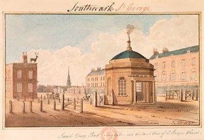 Peaje en Great Dover Road, Southwark, Londres, 1825 de Yates