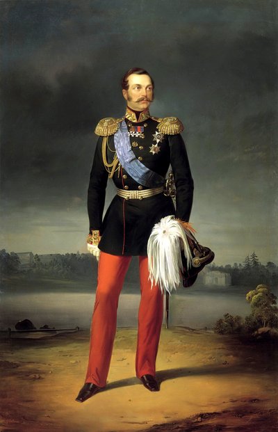 Retrato del Emperador Alejandro II, 1818-1881, 1856 de Yegor Bottman