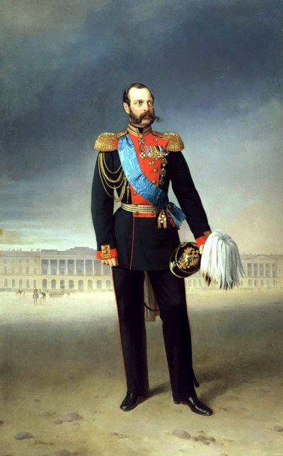 Retrato del emperador Alejandro II, 1818-1881, 1875 de Yegor Bottman
