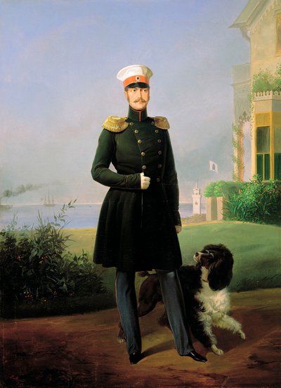 Retrato del Emperador Nicolás I, 1796-1855, 1849 de Yegor Bottman