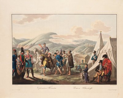 Los circasianos bailando, 1812 de Yegor Karneyev