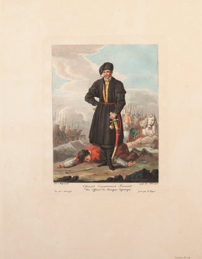 El oficial cosaco zaporogo, 1812 de Yegor Karneyev
