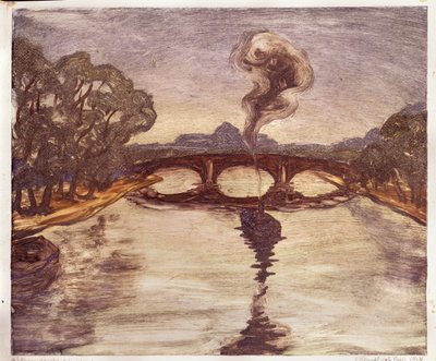 Un bote en el Sena, 1914 de Yelisaveta Sergeyevna Kruglikova