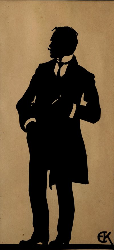 Retrato del poeta Jurgis Baltrusaitis 1873-1944, 1910s de Yelisaveta Sergeyevna Kruglikova