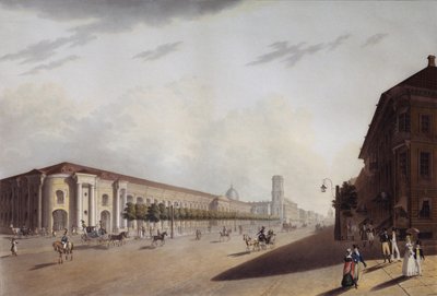 El Gran Gostiny Dvor Mercado de San Petersburgo, década de 1820 de Yermolai Ivanovich Yesakov