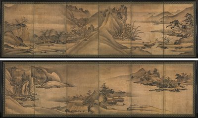 Landscape of the Four Seasons de Yi Sumun (Korean, b. c. 1404)