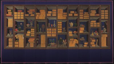 Libros y accesorios de eruditos, finales de 1800 de Yi Taek gyun