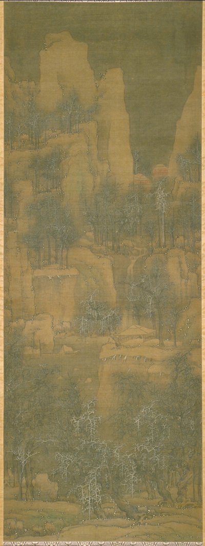 Piled Snow Deep In The Mountains (tinta y color sobre seda) de Ying Lan