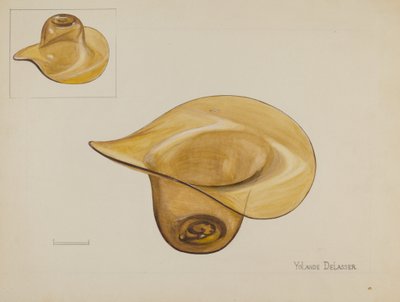 Sombrero de vidrio, c. 1936 de Yolande Delasser