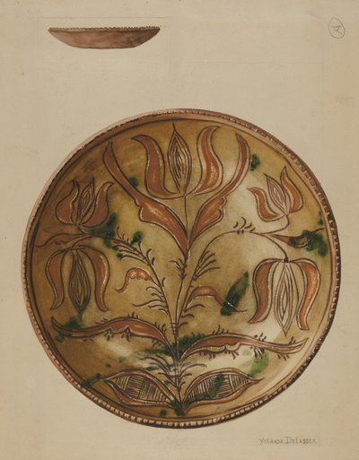 Plato alemán de Pensilvania, c. 1937 de Yolande Delasser