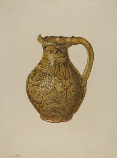 Jarra de Rompecabezas Alemana de Pensilvania, c. 1938 de Yolande Delasser