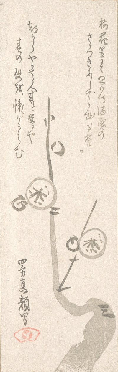 Flores de ciruelo de Yomo no Utagaki Magao