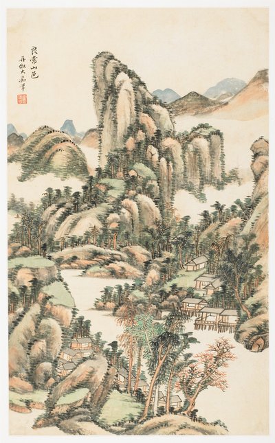 Color de la montaña en el monte Liangchang, de un álbum de 12 hojas de Yongxi Jin