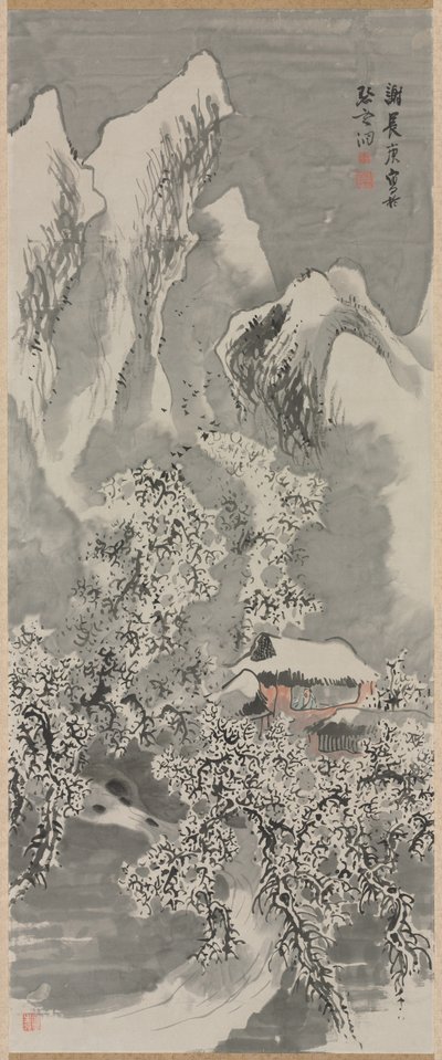 Paisaje nevado, c. 1770s de Yosa Buson