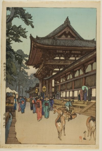 Puerta del templo Diabutsu de Yoshida Hiroshi
