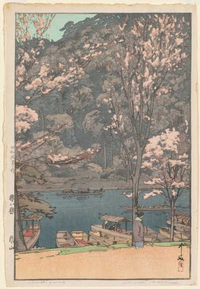 Ocho escenas de flor de cerezo: Arashiyama de Yoshida Hiroshi