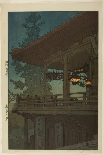 Atardecer en Nara, de la serie "Distrito de Kansai" de Yoshida Hiroshi