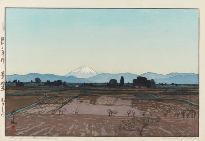 Fuji desde Musashino de Yoshida Hiroshi