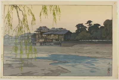 Kamogawa en Kioto de Yoshida Hiroshi
