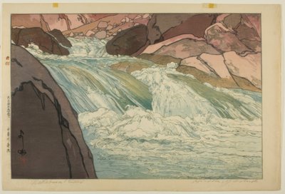 Rápidos del río Nakabusa de Yoshida Hiroshi