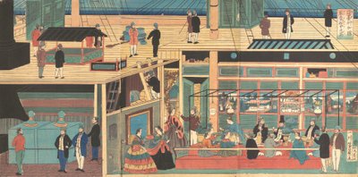 Interior de un barco de vapor americano de Yoshikazu