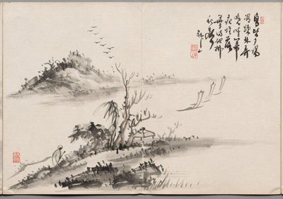 Pintura Doce del Álbum de Pinturas de Haizan de Yoshitsugu Haizan