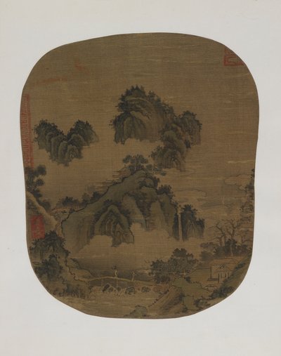 Paisaje montañoso de Yuan Dynasty Chinese School