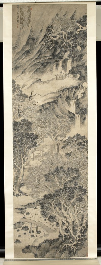 Becario en el paisaje de Yuanqi Liu