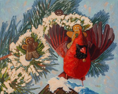 Paseo cardinal, 2023 (óleo sobre lienzo) de Yue Zeng