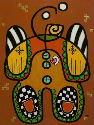 Hombre de jengibre, 2023 (óleo sobre lienzo) de Yue Zeng