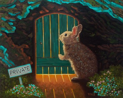 Knock knock, 2023 (óleo sobre lienzo) de Yue Zeng