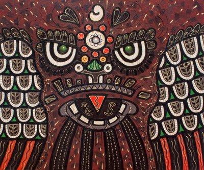 Danza del león negro, 2023 (óleo sobre lienzo) de Yue Zeng