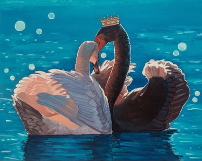 Pareja real, 2023 (óleo sobre lienzo) de Yue Zeng