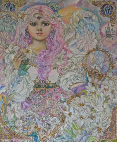 Un ángel del lirio rosa de Yumi Sugai
