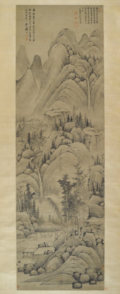 Paisaje, Pergamino Colgante, Dinastía Ming (1368-1644) de Yun Hsiang Yun Hsiang